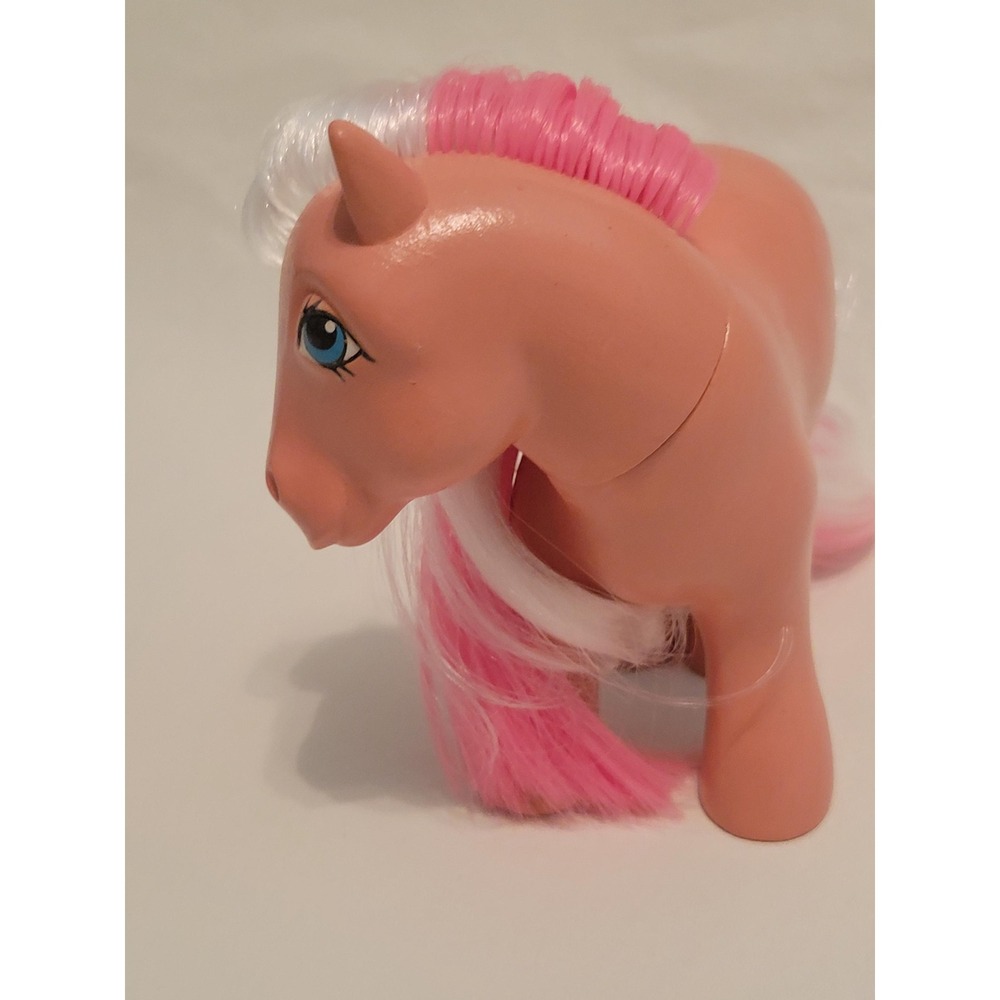 CUSTOM Little Pony G1 Sweet Clover Vintage Pink Peach Flowers OOAK REPAINT - Picture 5 of 7